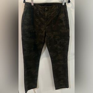 CAbi Woman Black Camouflage Cargo Pants